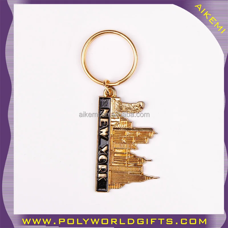 AKM-0542C novelty new york design with high quality custom metal keychain,metal keyring,zinc alloy metal souvenir key chain