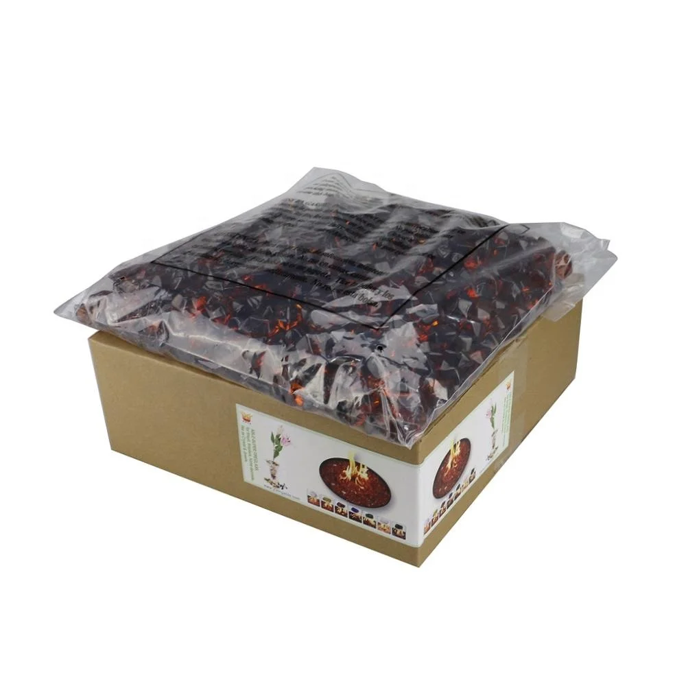 Fireplace Accessories & Super Fireglass Fire-resistant Glass Chips Amber Color