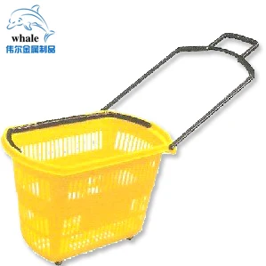 4 Wheels rolling Shopping Basket trolley