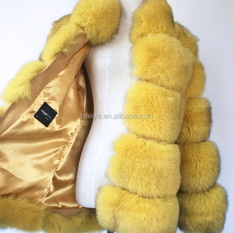 2020 Queen Fur Natural Fur Coats Women Copenhagen Fox Fur Coat