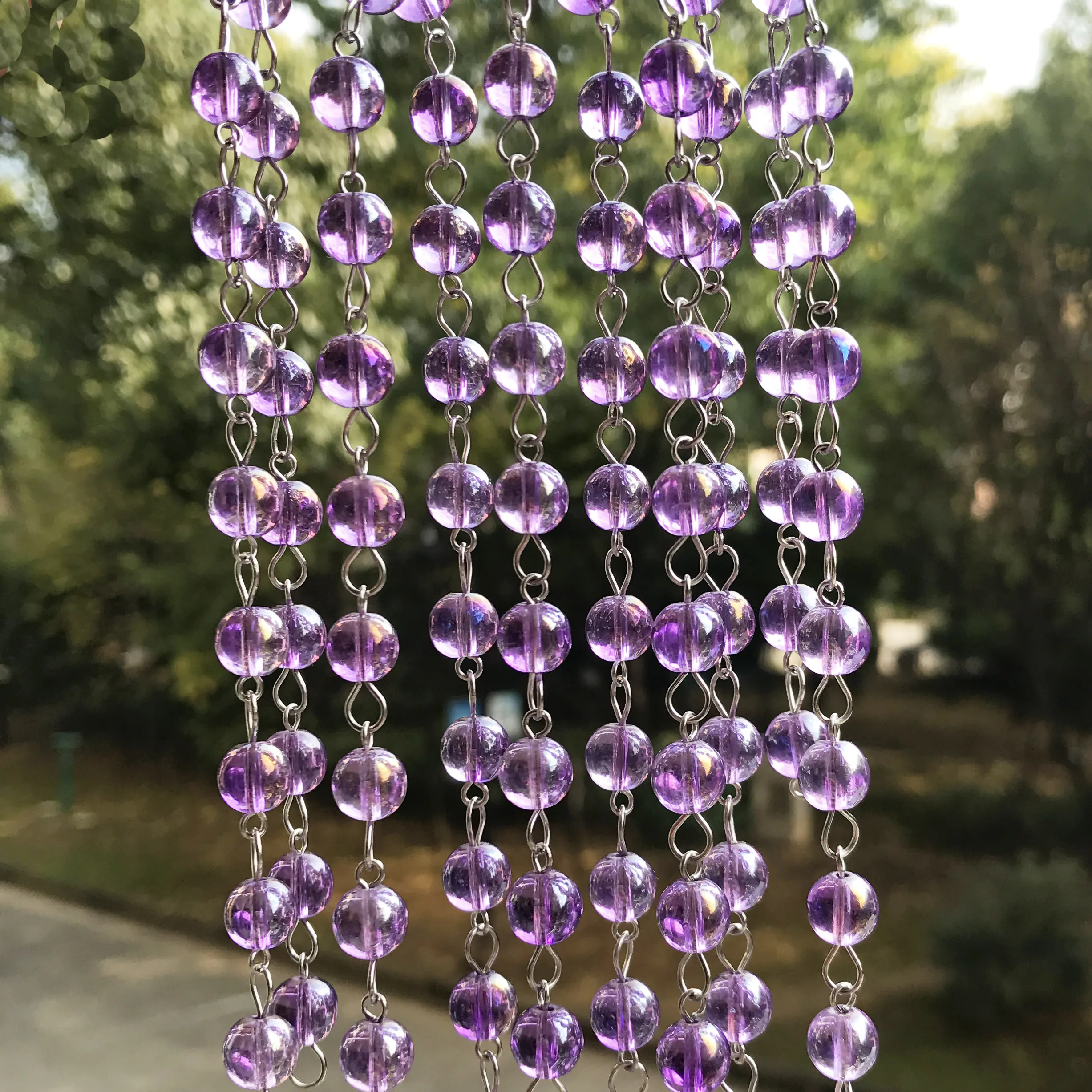 Цепочка с хрустальными бусинами 8 мм, свадебная гирлянда, занавеска на окна