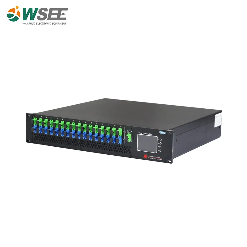 FTTH High Power Cable TV WDM EDFA 16 Port for PON OLT