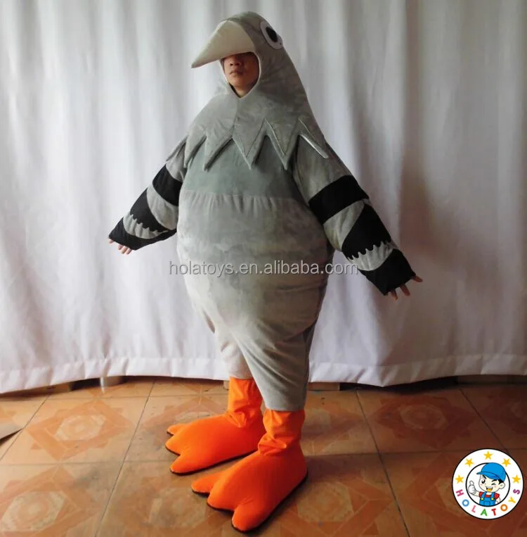 Костюм серого голубя/костюм талисмана голубя для взрослых