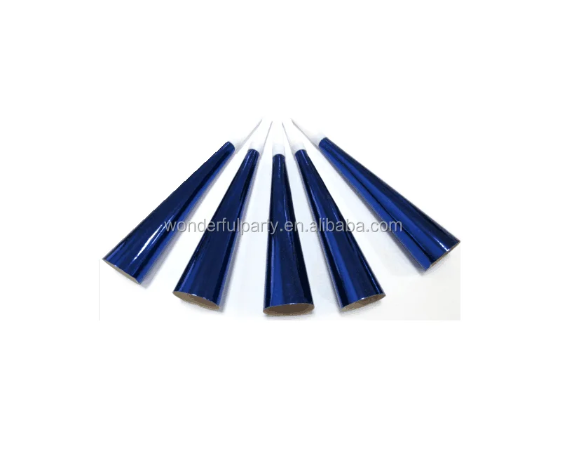 Wonderful Party Supplies Wholesale Cheap Price Support DIY CustomBrilliant Blue Blow Horn Party Blow Air Horn Party Paper Horn