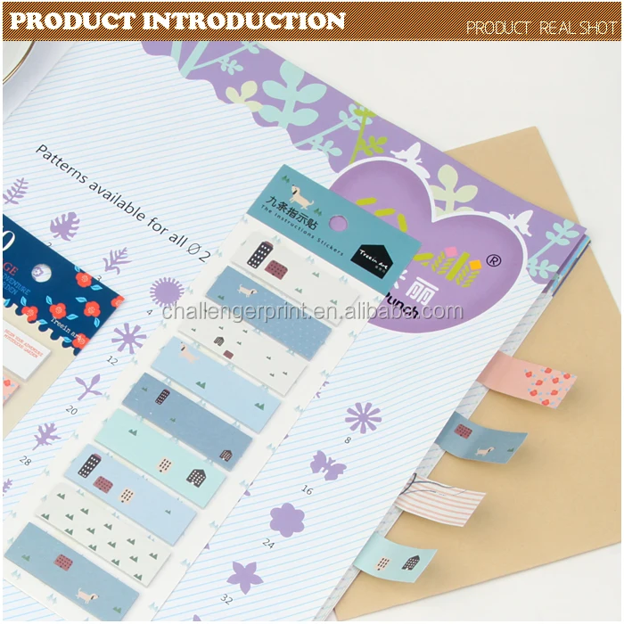 customized design printed self adhesive paper sticky notes