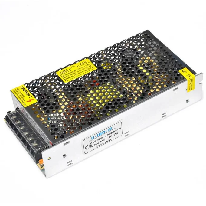 110v 100 volt dc power supply 180w 12vdc 15a 15amp