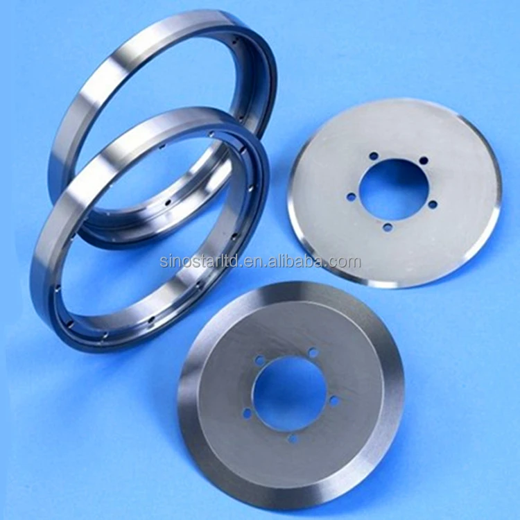 tungsten carbide circular paper machine cutting knives, top slitter knife, bottom slitting blade