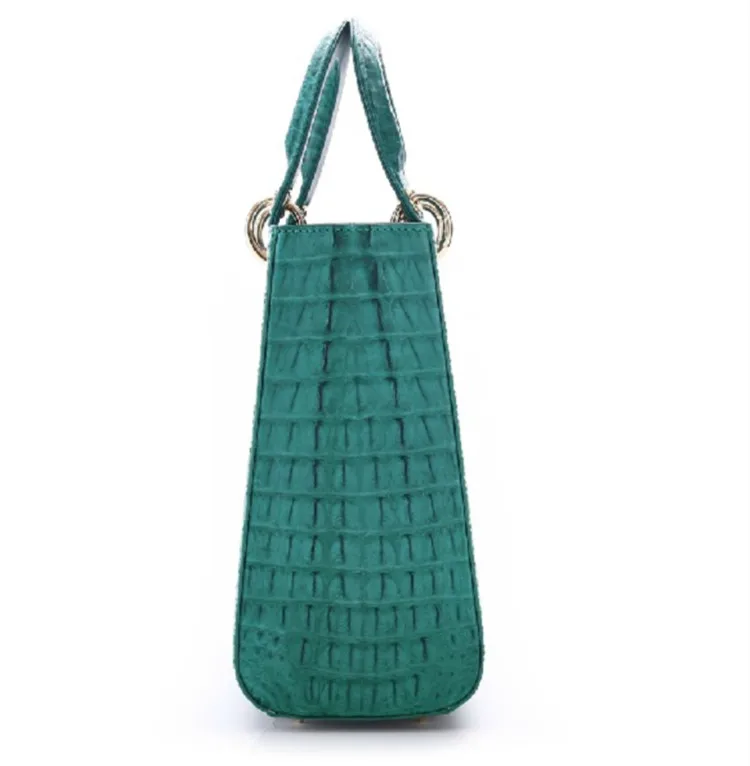 OEM ODM Fashion Classic Genuine Crocodile Skin Leather Designer Ladies Women Female Handbags Custom Leather Tote Bag Wholesale