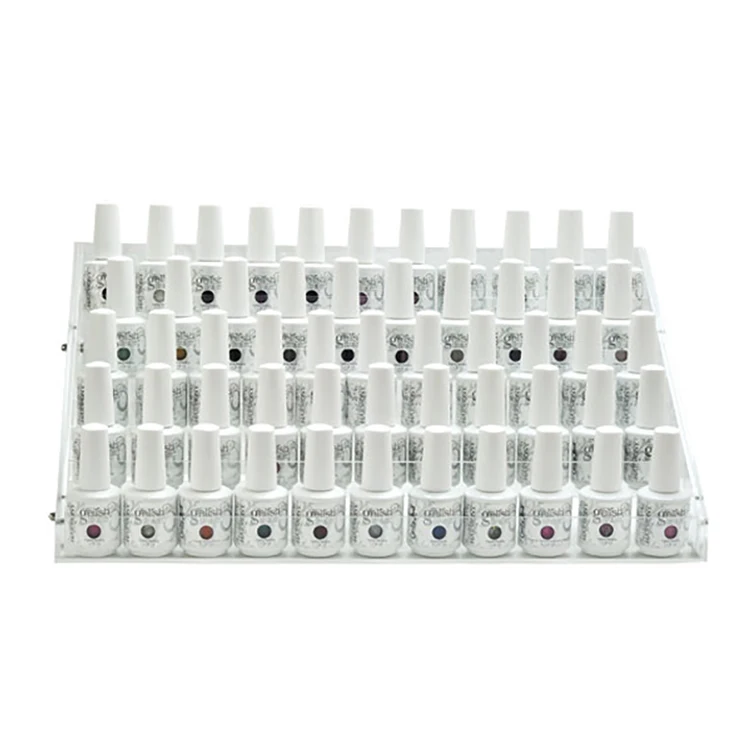 Индивидуальный размер, трапециевидная прозрачная акриловая стойка для демонстрации лака для ногтей