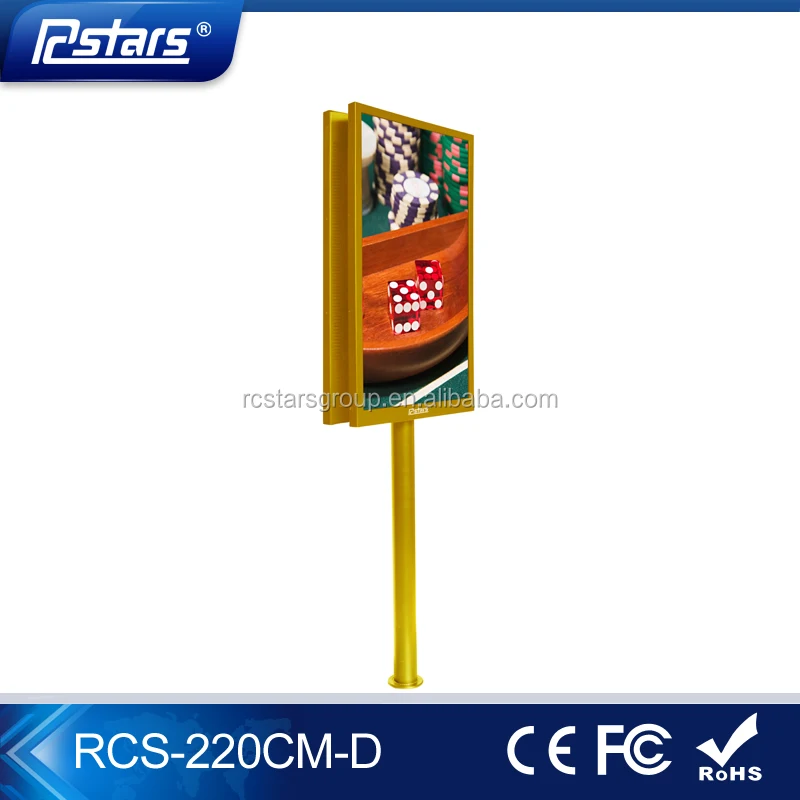 Rcstars 22inch double sided casino display lcd monitor with bracket