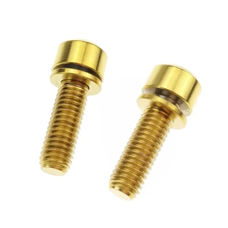 
Hex Socket Taper Cap Head Titanium SEMS Screws for Automobile M5 Assemble A Flat Washer 