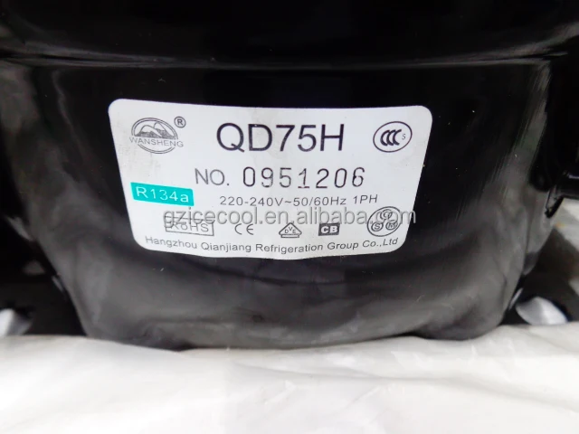 R134a 1/4HP refrigeration compressor for refrigerator QD-75H