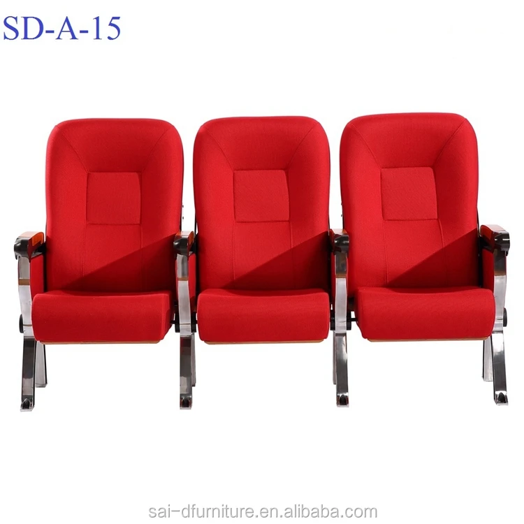 
SD-A-15 Assembly Folding Lecture Hall Chair With Desk, Fabric Conference Hall Seat 
