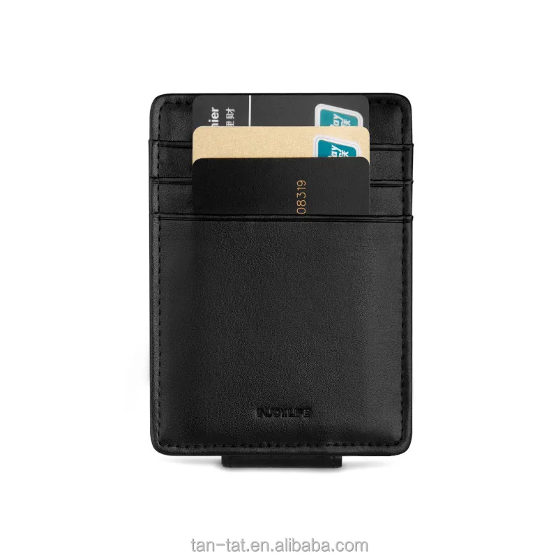 Cow Leather Aluminum Front Pocket Wallet Money Clip