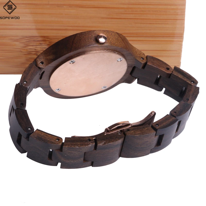 hot selling new quality custom brand logo wood wrist watch minimalist wooden watch oem