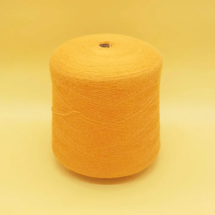 
Wholesale 28S/2 Rabbit Cashmere Core Spun Viscose Polyester Blended Yarn 