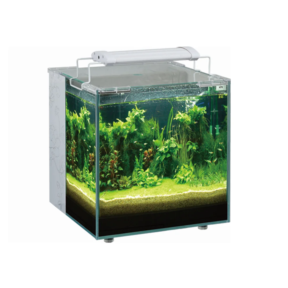 Cube Aquarium Crystal Glass Mini Aquarium Fish Tank