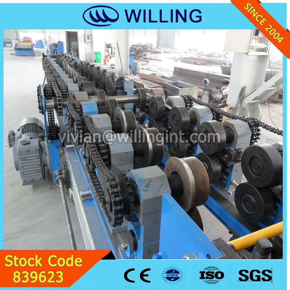 High quality automatic metal galvanized steel c z shape purlin making machine for roof structure