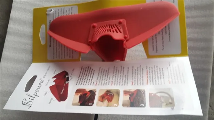 Multi-functional Pouring Spout Kitchen Dividers Non-Toxic for Skillets, Pan Bowls Can with Removable Strains Silicone Pour Spout