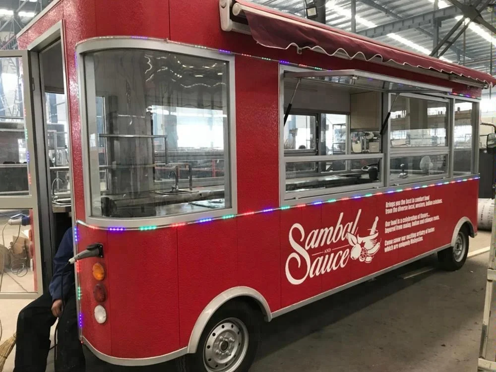 
Latest design ice cream food truck electric bus food truck mobile crepe cart coffee trucks for sale 