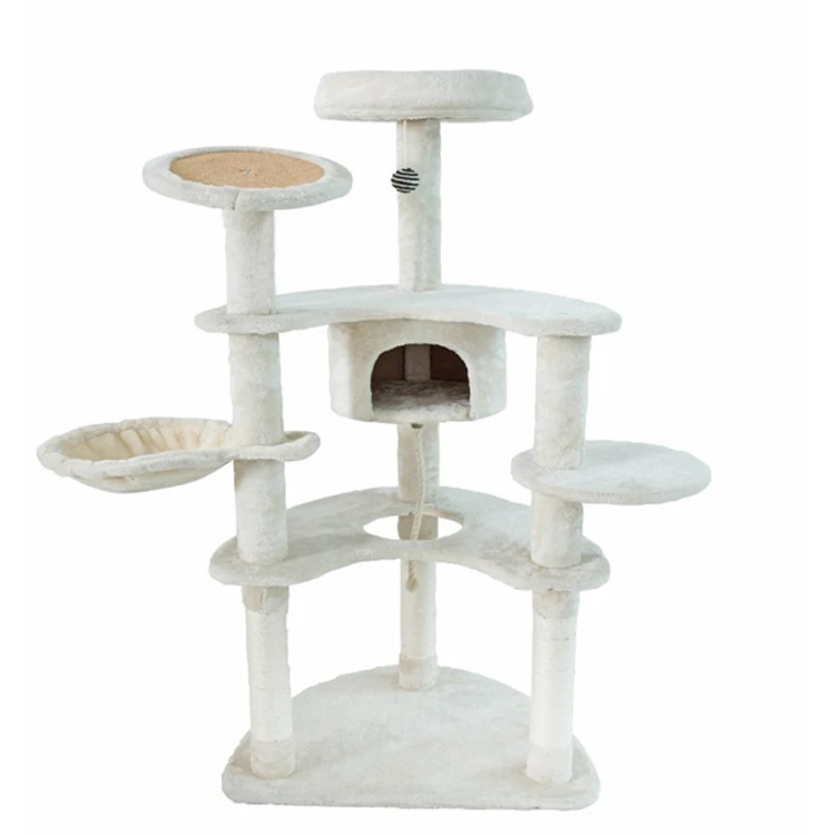 Cat Climbing Frame Cat Scratching Post Tree Scratcher Pole Furniture Gym House Toy Cat Jumping Platform 60*60*165cm