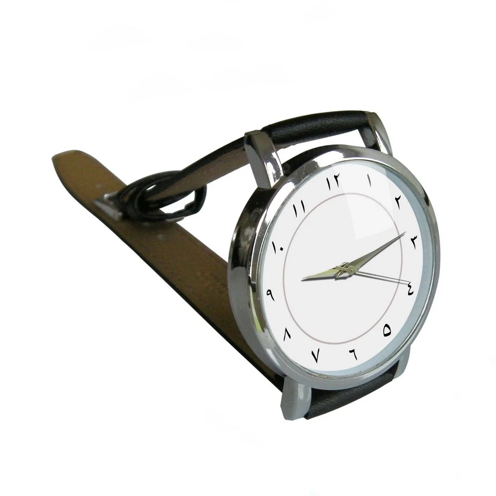 KODA Anticlockwise Time Service International Watches Arabic Numbers leather stainless steel Watch