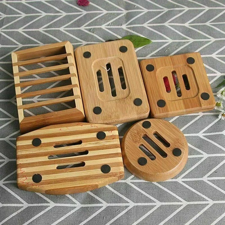 2023 Hot Home Decor Best Sellers Wooden Bamboo Soap Dish Holder Bar Dish
