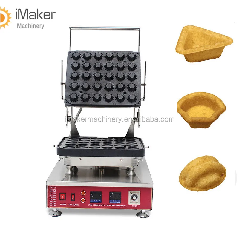 Quality egg tart waffle maker pie cupcake tartlets shell making machine