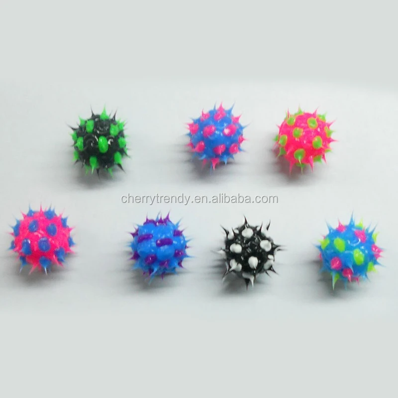 
Eco Friendly Spiky Round Rubber Bead Jewellery Making Craft Supplies Beads For Earrings 