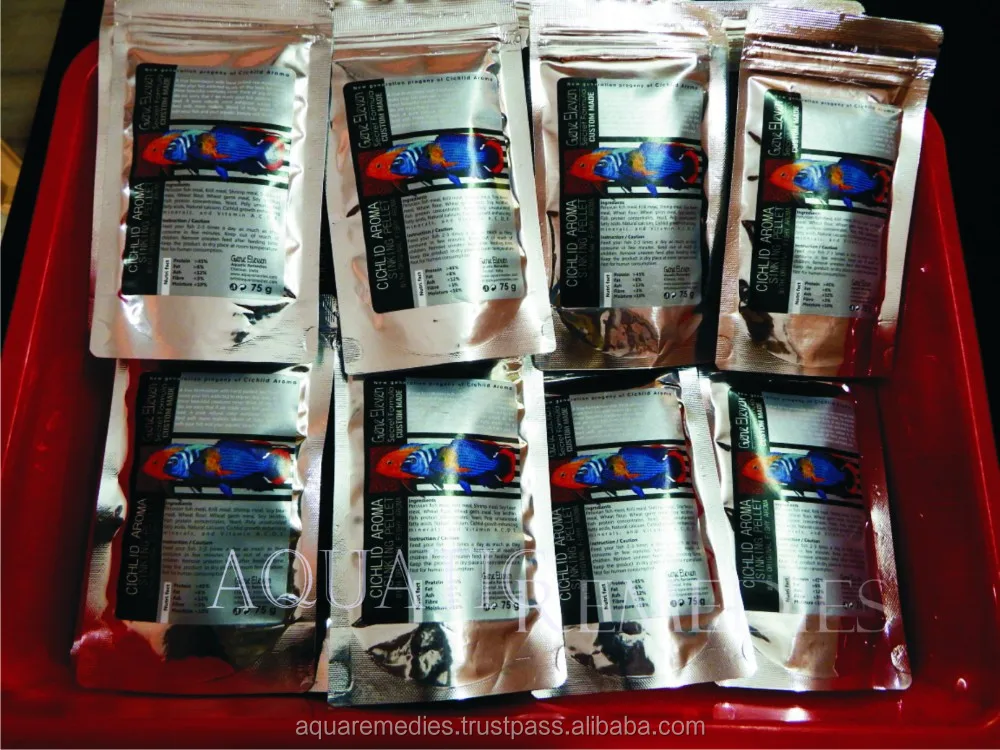 Ароматонущие гранулы CICHLID для рыбы с оригинальным ароматом доступны индивидуальные этикетки