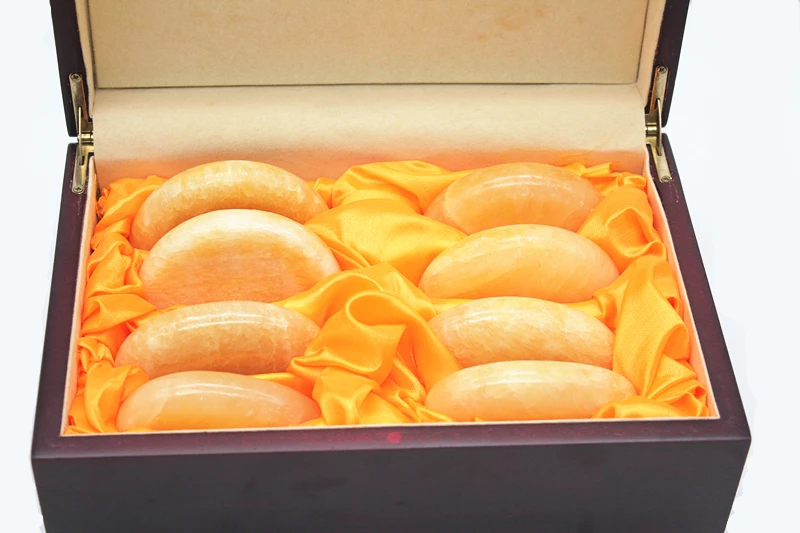 Высококачественные крупные нефритовые массажные камни редкий желтый нефритовый горячий спа энергетический камень для массажа тела