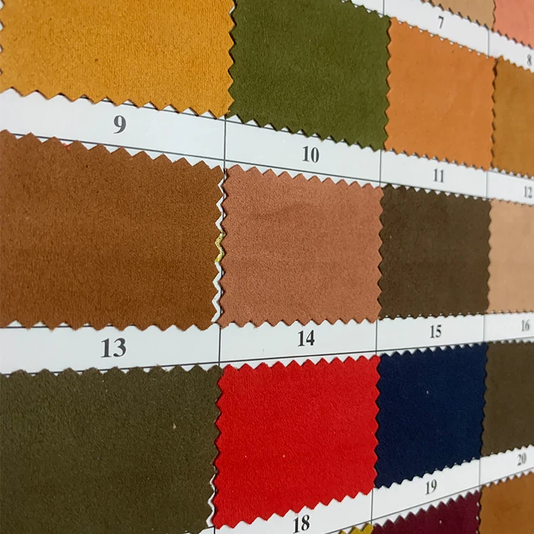 Polyester+spandex elastic double sides velvet flannel suede fabric for bag shoes dress