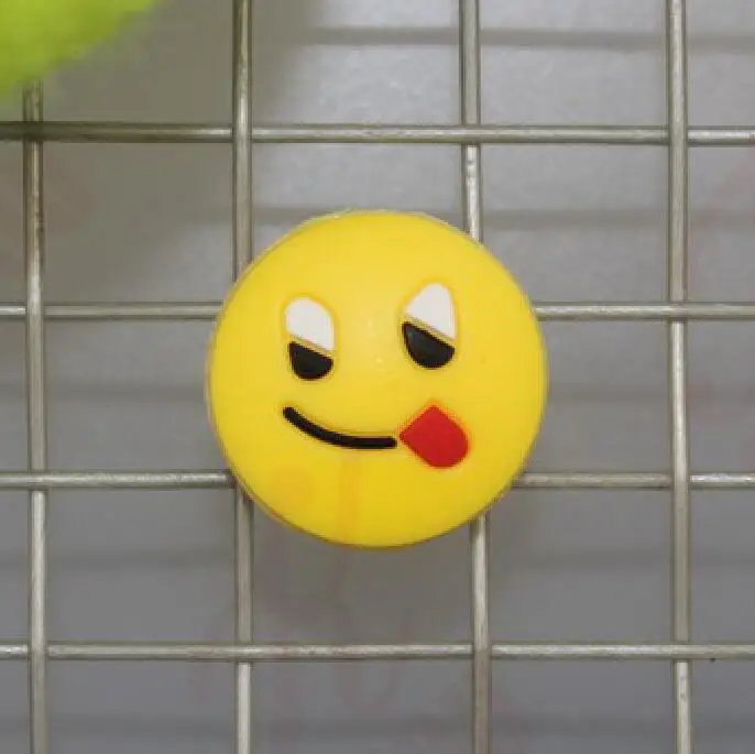Factory whole sale Silicon funny tennis racket tennis vibration dampeners emoticon tennis vibration absorber rubber vibrators