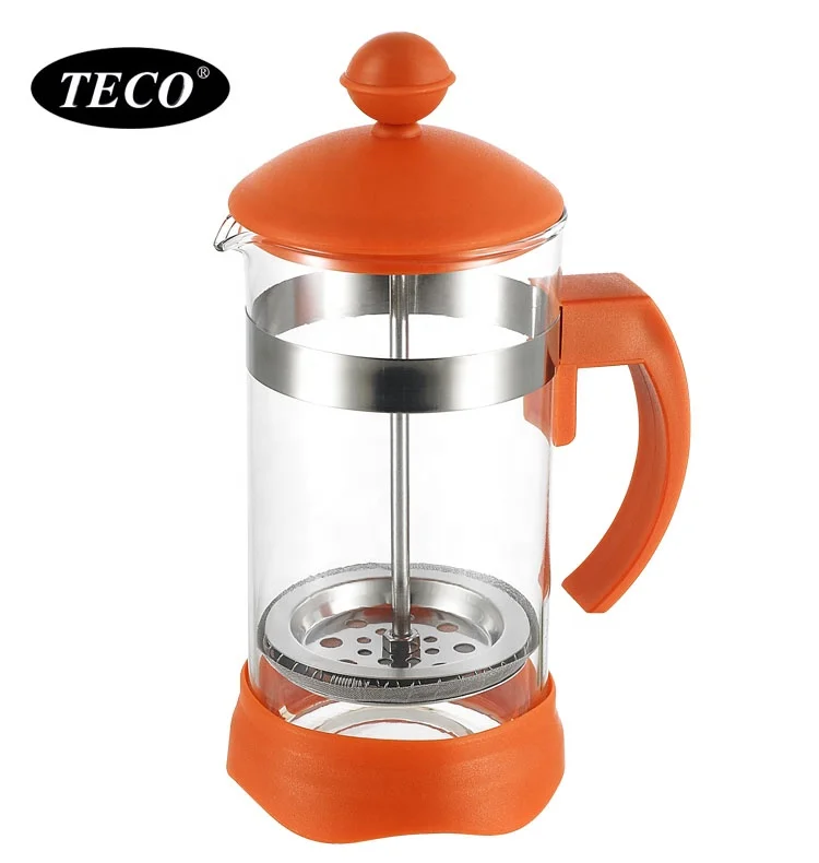 Heat Resistant Yellow Color Plastic Cafetiere French Press 350ml With Filter