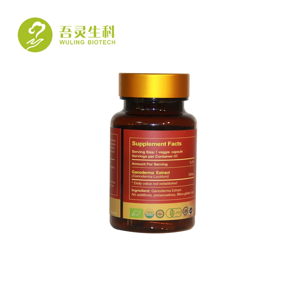 factory price ganoderma lucidum red reishi mushroom capsule lingzhi extract capsule