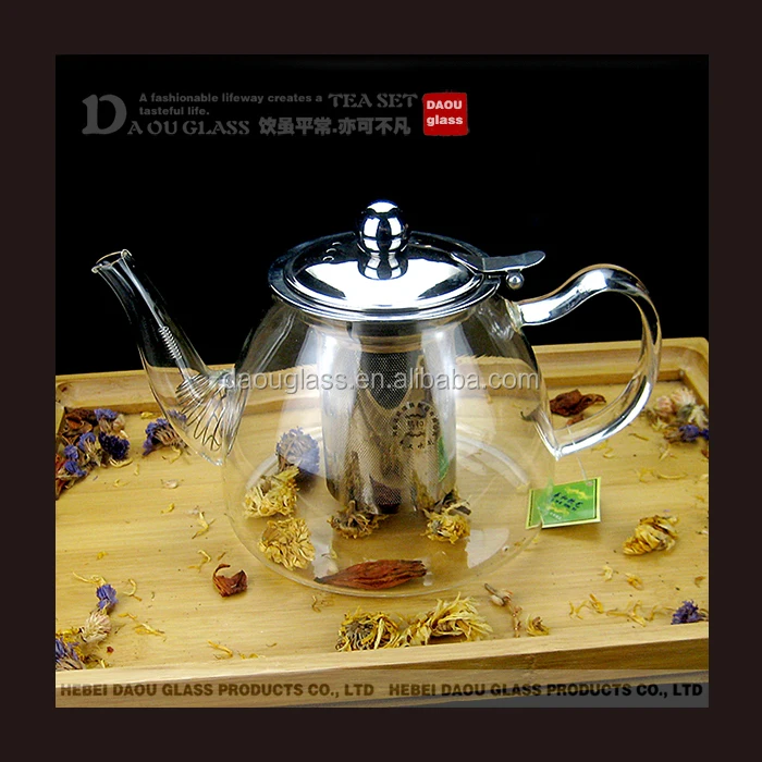 
teapot 900ml multi-purpose Heat-Resisting Clear Glass Flower Teapot Coffee Water Tea Pot with Stainless steel Filter & Lid 