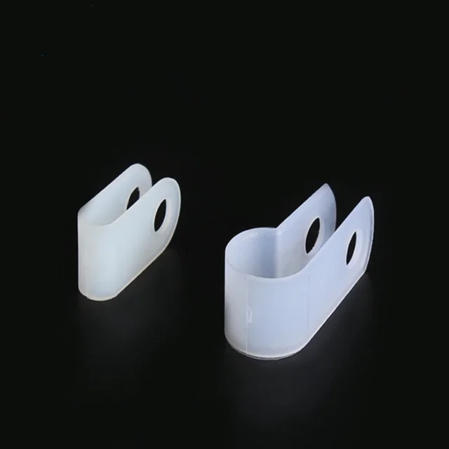 ODM Nylon Plastic R Type Cable Clamp With Screw 500 Pcs Pack