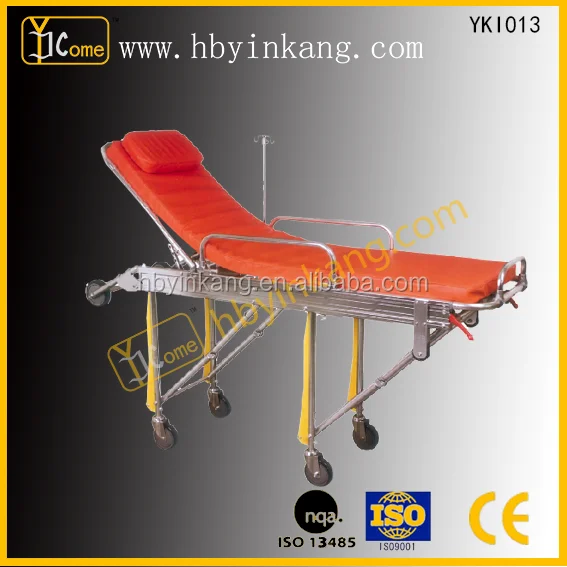 YKI019 China Emergency Ambulance Stretcher Cot(diameter 150mm wheel
