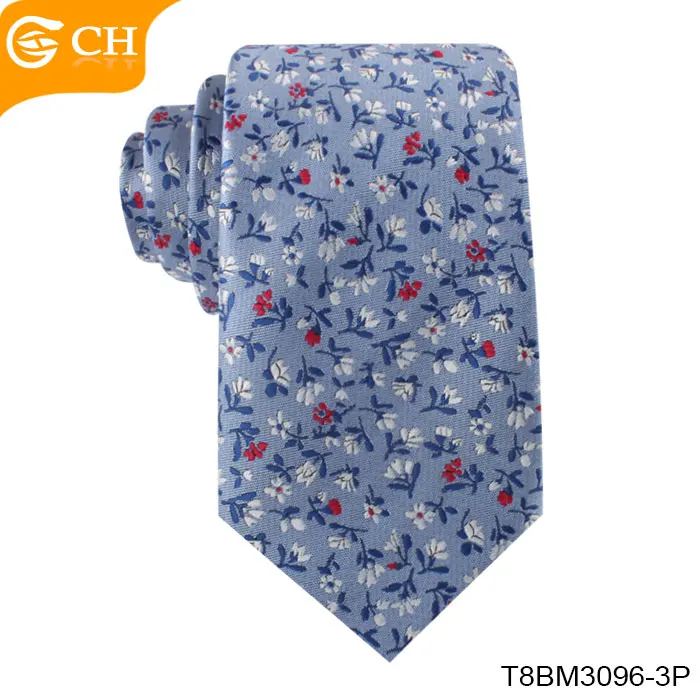 Новейшие популярные мужские галстуки из полиэстера и жаккарда с цветочным дизайном на заказ