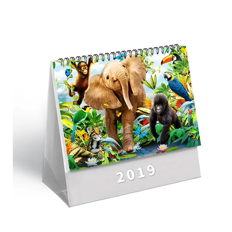
Oem Custom 3D Cardboard Calendar 2019 