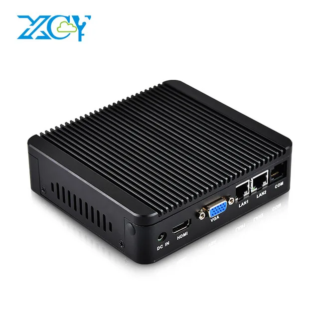 XCY Мини ПК windows10 Celeron J1900 2,00 ГГц x86 мини компьютер 4 ядра Dual LAN безвентиляторный Тонкий клиент