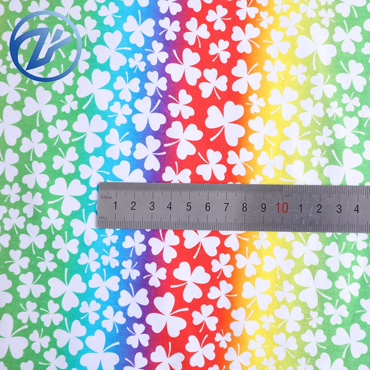 Хлопковая лайкра с цифровой печатью, хлопковая ткань с детским принтом
