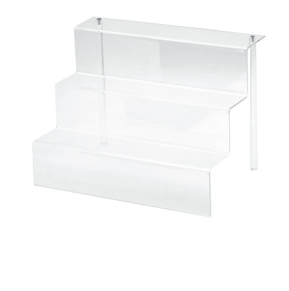 Acrylic 3 Step Freestanding Display Rack Acrylic Riser Stand acrylic display risers