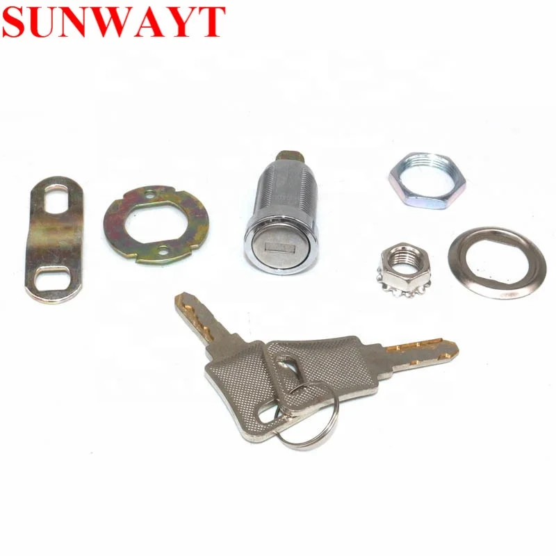 17MM keyed alike Tubular Blade Cam Door Latch Cabinet Lock with flat keys For Arcade Machine