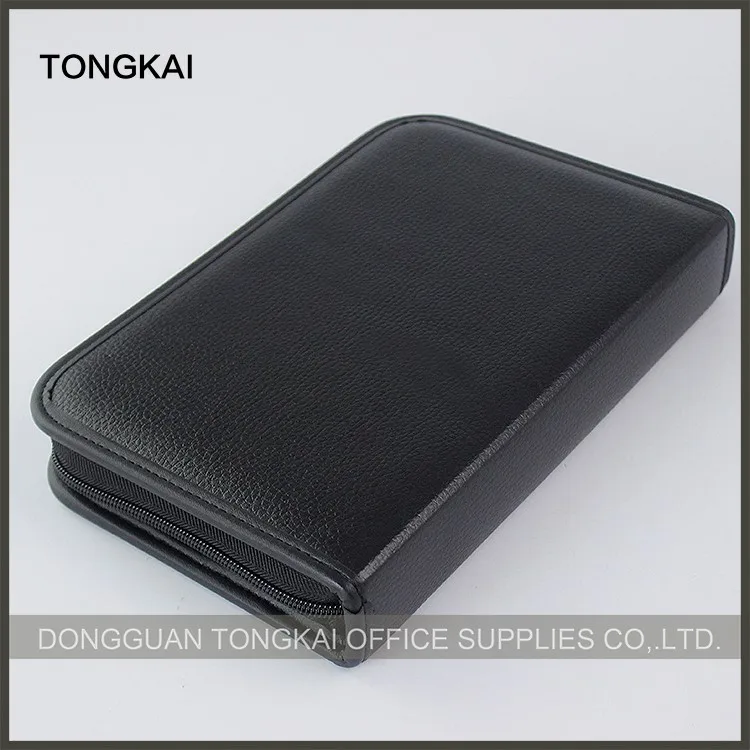 PU Leather Car Document Holder Organizer folder with zipper closure