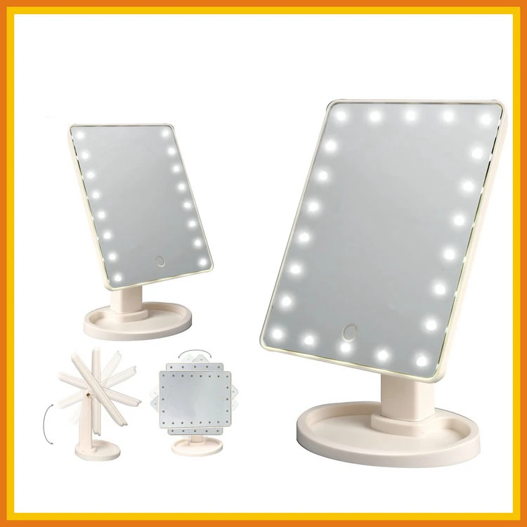 2019 Private Label Led Lighted Travel Makeup Mirror Desktop Make Up Mirror With Lights