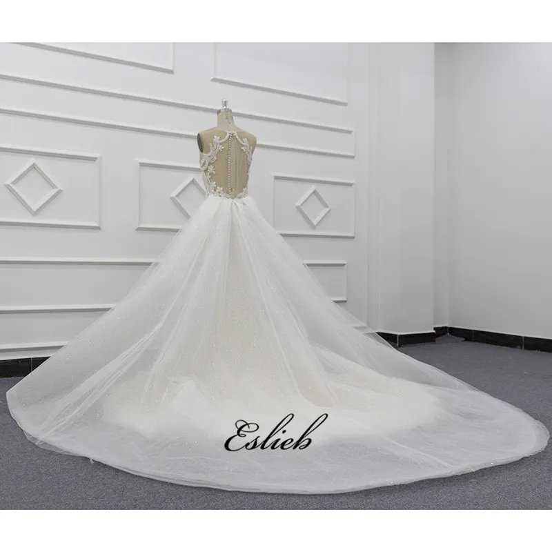 OEM Robe de mariage Vestido de noiva Lace Detachable Long Tail Mermaid Ruffled White Long Sleeve 2019 African Wedding Dresses