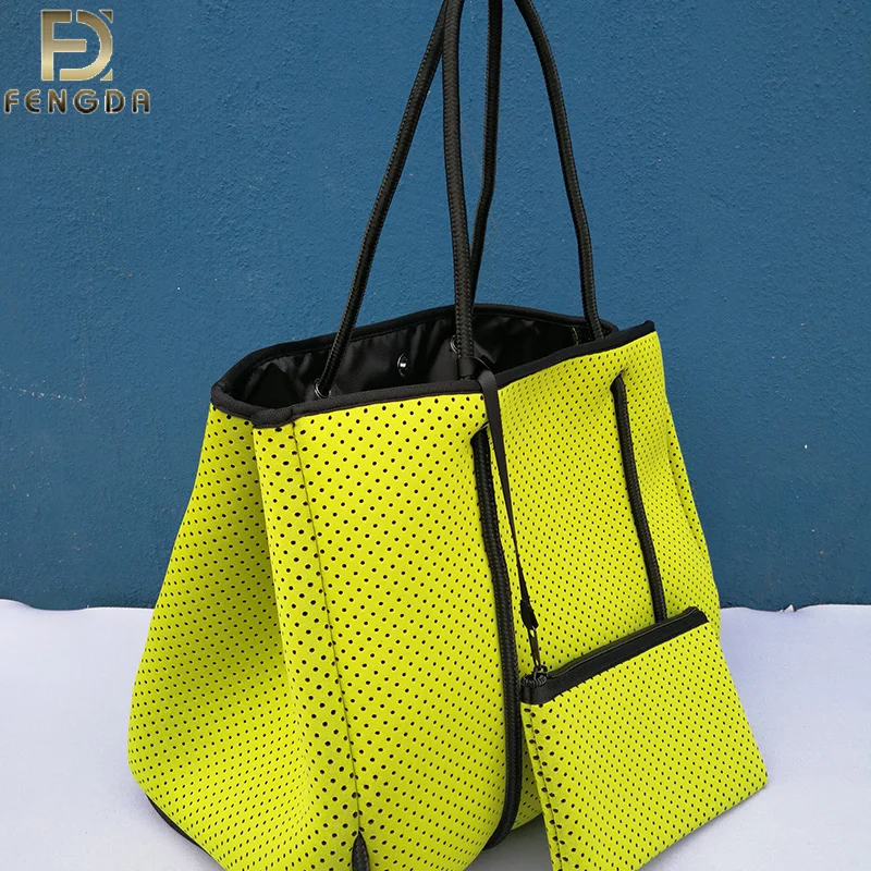 FD-TB025 fashion ladies handbags neoprene square handbag hand bag