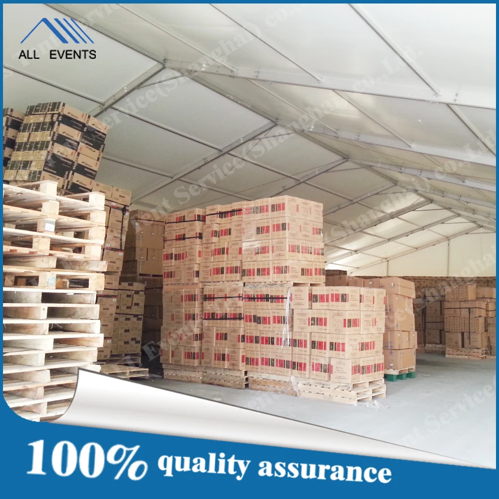 
25m Aluminum Structure Pvc Cover Assembled Event Tent for Warehouse/car storage tent 