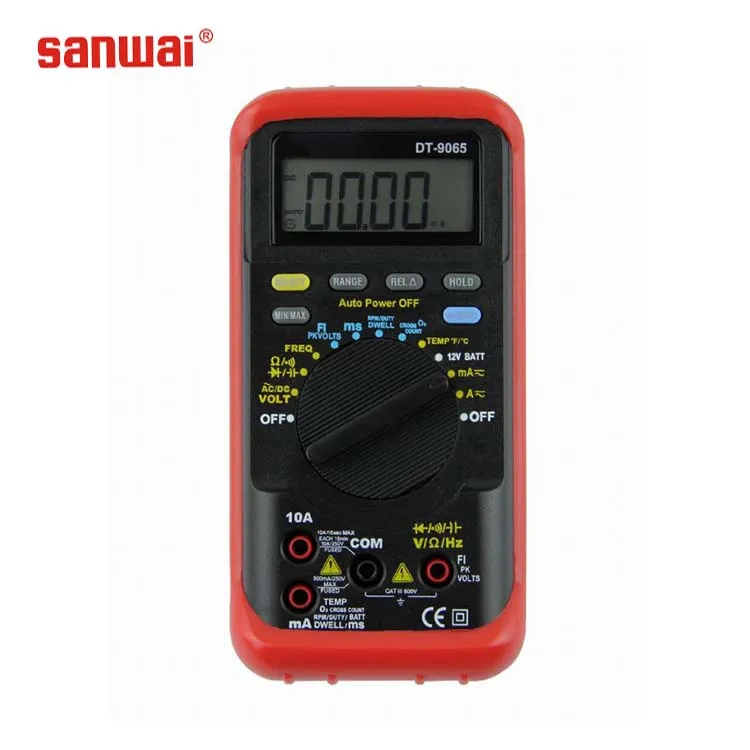 Цифровой DT9065 электрика Автомобильный мультиметр для электрических энтузиастов